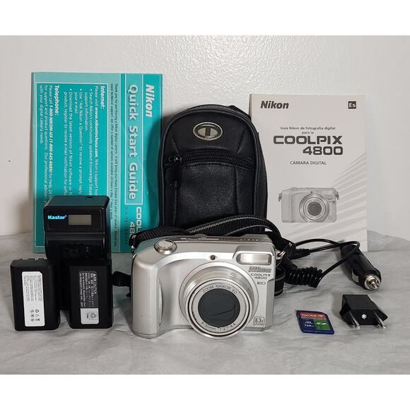 Nikon Coolpix 4800 ED Tested 4MP 8.3X Zoom Digital Camera W/ Accessories - Picture 1 of 12
